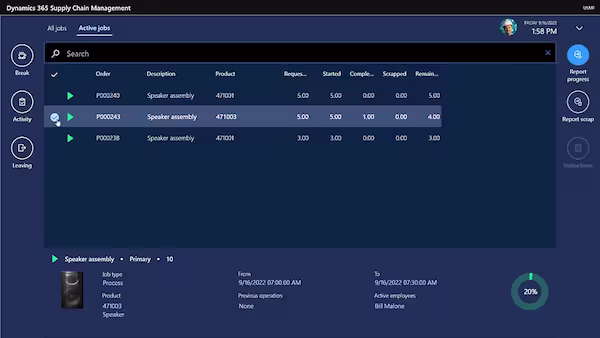 Supply Chain Management Screen Shot